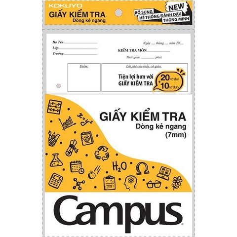 Giấy kiểm tra kẻ ngang Campus