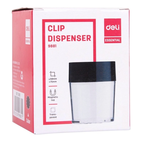 Hộp đựng ghim cài Deli Clip Dispenser 9881