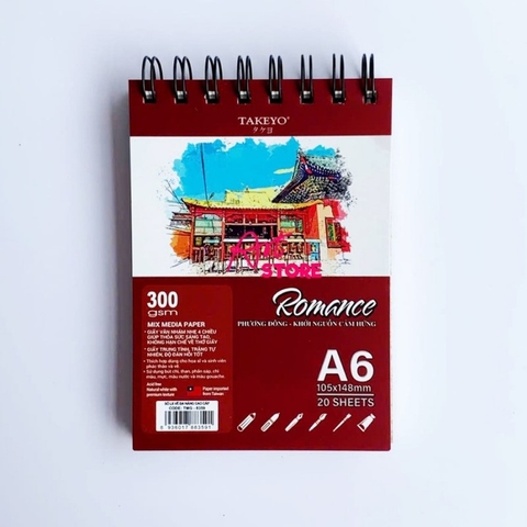 Sổ Vẽ A6 Takeyo Romance Định Lượng 300gsm