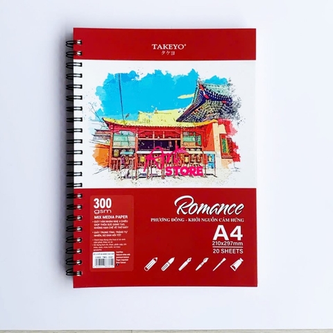 Sổ Vẽ A4 Takeyo Romance Định Lượng 300gsm