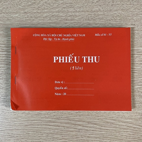 Phiếu thu A5 - 1 liên