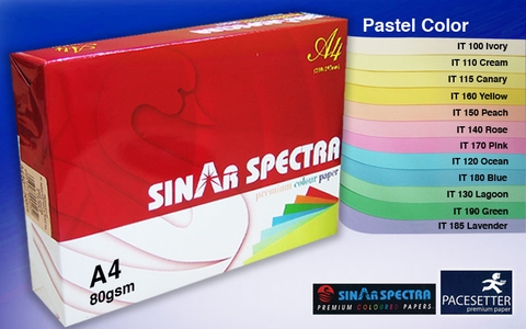 GIẤY PHOTO MÀU A4 SINARSPECTRA 80gsm