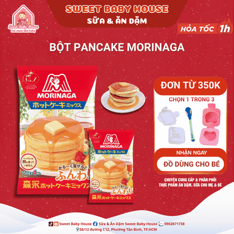 Bột làm bánh Pancake Morinaga 600gr Nhật Bản cho bé từ 12 tháng - Sweet Baby House
