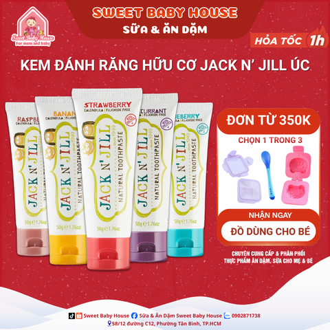 Kem đánh răng cho bé hữu cơ Jack N’ Jill Úc - Sweet Baby House