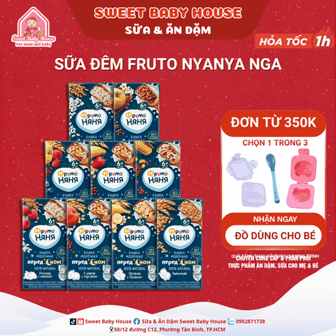 Sữa Fruto đêm Nga hộp 200ml cho bé từ 6 tháng - Sweet Baby House
