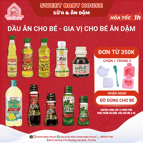 Dầu ăn cho bé - Gia vị cho bé ăn dặm - Sweet Baby House