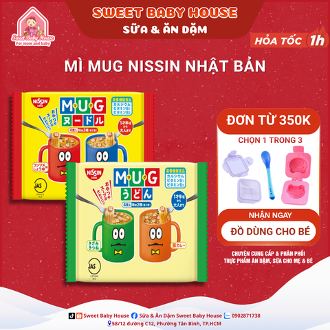 Mì Mug Nissin Nhật Bản cho bé ăn dặm từ 1 tuổi - Sweet Baby House