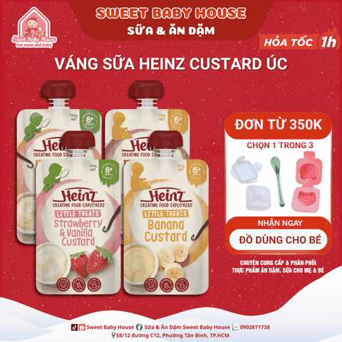 Váng sữa Heinz Custard 120g cho bé ăn dặm từ 6 tháng - Sweet Baby House