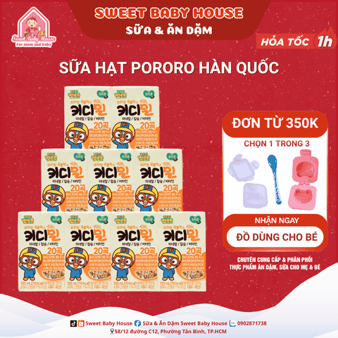 Sữa hạt Pororo Hàn Quốc 135ml cho bé dị ứng đạm từ 1 tuổi - Sweet Baby House