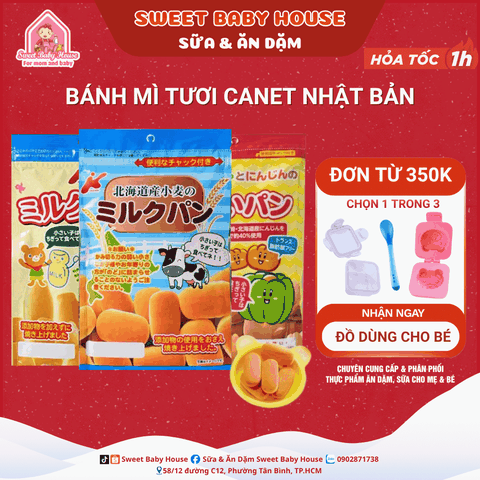 Bánh mì tươi Canet Nhật cho bé ăn dặm từ 10 tháng - Sweet Baby House