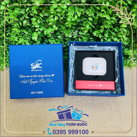 tai nghe khong day in logo lam qua tang doanh nghiep cao cap