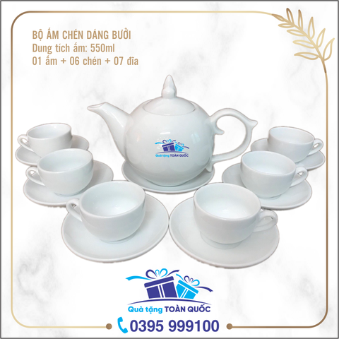 BỘ ẤM CHÉN DÁNG BƯỞI 04