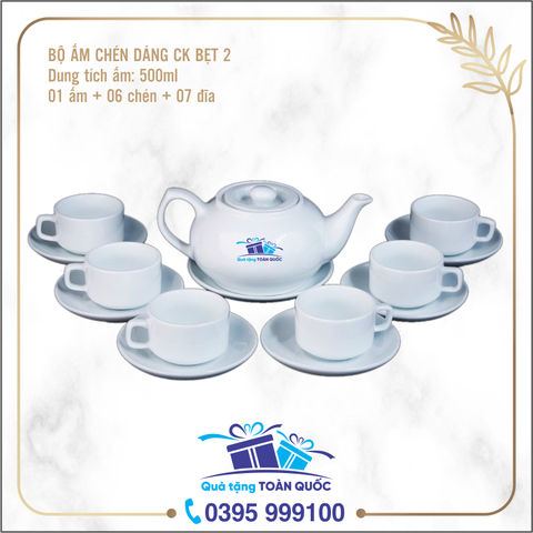 BỘ ẤM CHÉN DÁNG CK BẸT 05