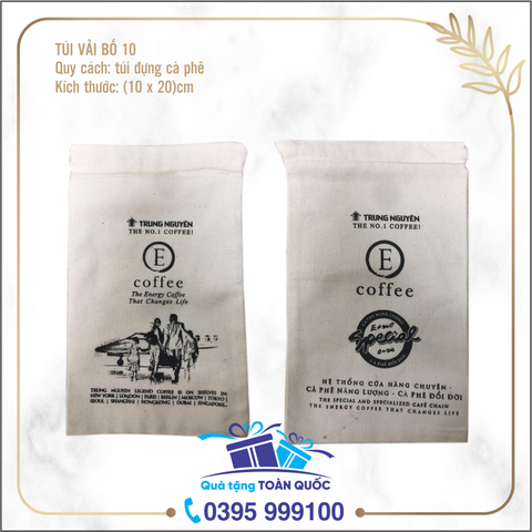 TÚI VẢI BỐ 10 - TÚI ĐỰNG CAFE