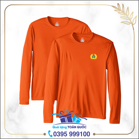 ÁO THUN ĐỒNG PHỤC DÀI TAY KHÔNG CỔ IN LOGO 08