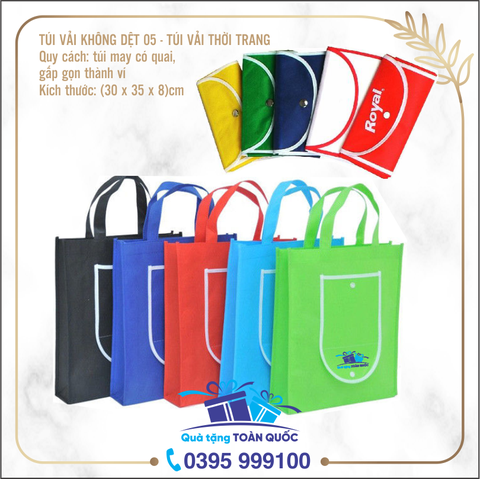 TÚI VẢI KHÔNG DỆT 05 - TÚI VẢI THỜI TRANG