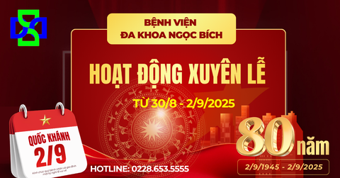 💥BỆNH VIỆN ĐA NGỌC BÍCH HOẠT ĐỘNG XUYÊN LỄ QUỐC KHÁNH 2/9