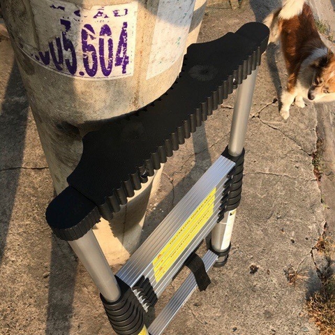 Ốp chống trượt thang nhôm rút đơn - ốp cao su chống trượt cho thang rút đơn leo trụ điện, leo cây, phụ kiện thang nhôm