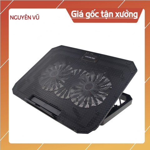 Đế tản nhiệt N99 2 fan làm mát Laptop, Macbook, kèm ổ cắm USB tiện lợi