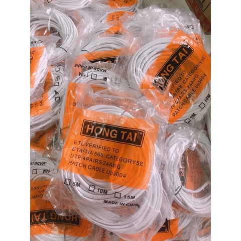 Dây Mạng Cat5 Bấm Sẵn 2 Đầu Dài 5m - 50m - Dây Mạng Lan/ Internet loại tốt