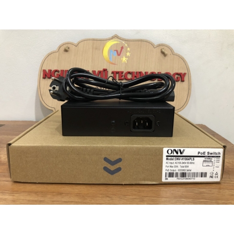 Bộ chia mạng Switch POE ONV 4 cổng + 2 cổng Uplink H1064PLS