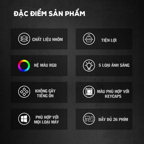 Bàn phím cơ Panstan Pk200 dòng Blue switch Led đổi màu chuyên Game