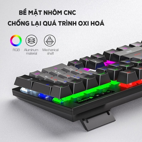 Bàn phím cơ Panstan Pk200 dòng Blue switch Led đổi màu chuyên Game