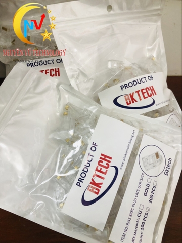 Hạt Bấm Dây Mạng BKTECH (túi 100 hạt)