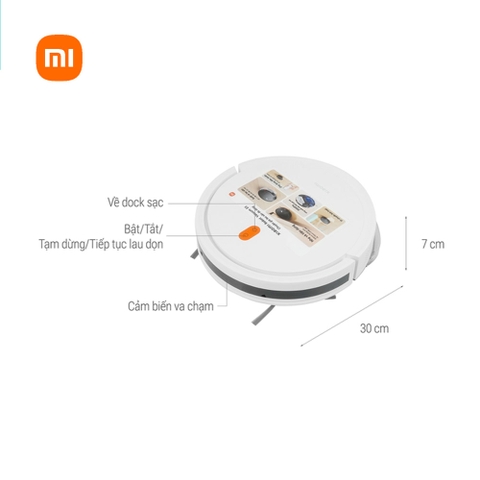 Robot hút bụi lau nhà Xiaomi Vacuum E5 (Đen + Trắng)