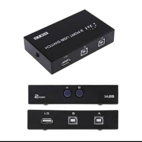 Bộ Đầu Chia Tín Hiệu FJGEAR 1A2B 2 Máy Tính PC Dùng Chung 1 Máy In, Máy Scan