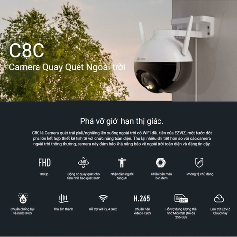 Camera Wifi Ezviz C8C 1080P