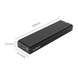 Hộp ổ cứng M.2 SSD ORICO M2PF-C3-BK Tốc độ 5Gbps.
