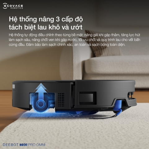 Robot hút bụi Ecovacs Deebot T90 Pro Omni | Lực hút 30.000 Pa