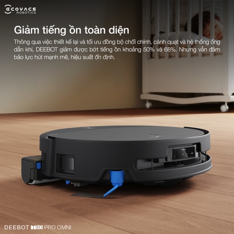 Robot hút bụi Ecovacs Deebot T90 Pro Omni | Lực hút 30.000 Pa