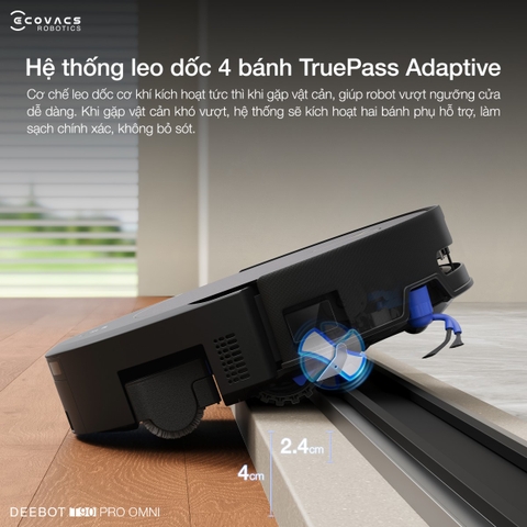 Robot hút bụi Ecovacs Deebot T90 Pro Omni | Lực hút 30.000 Pa