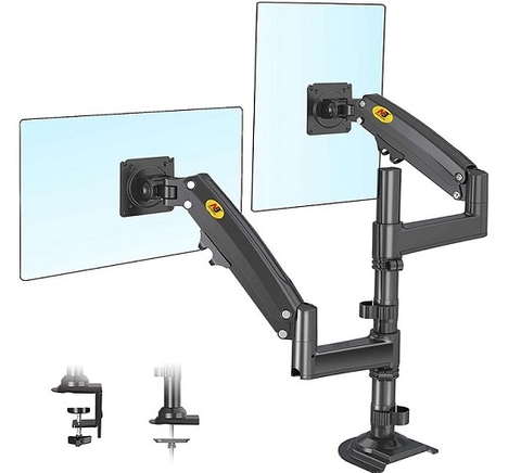 GIÁ ĐỠ 2 MÀN HÌNH MÁY TÍNH GẮN CẠNH BÀN NORTH BAYOU H180 (22-32 INCH)