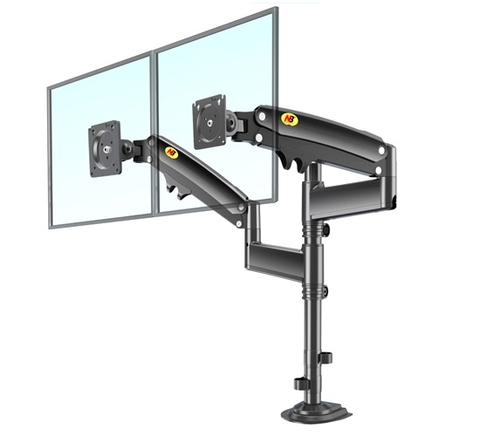 GIÁ ĐỠ 2 MÀN HÌNH MÁY TÍNH GẮN CẠNH BÀN NORTH BAYOU H180 (22-32 INCH)