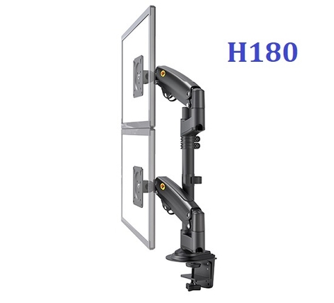 GIÁ ĐỠ 2 MÀN HÌNH MÁY TÍNH GẮN CẠNH BÀN NORTH BAYOU H180 (22-32 INCH)