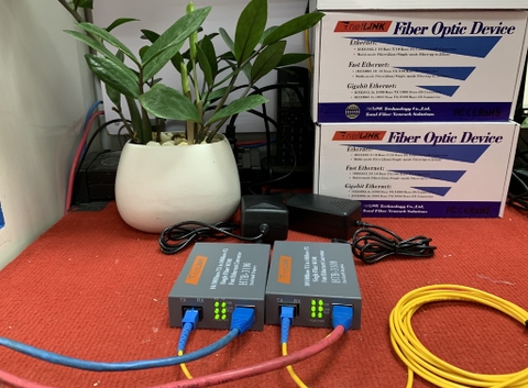 Thiết bị chuyển đổi quang điện 1 sợi HTB-3100B -25KM