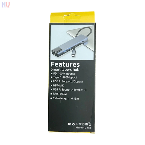 HUB CHUYỂN ĐỔI TYPE-C 5 IN 1 - TYPE-C TO HDMI/ LAN/ USB – ĐA NĂNG