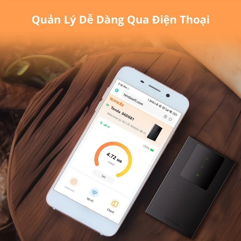 Bộ phát wifi di động Tenda 4G180 - 4G LTE 150Mbps công nghệ wifi 6 - Hàng chính hãng