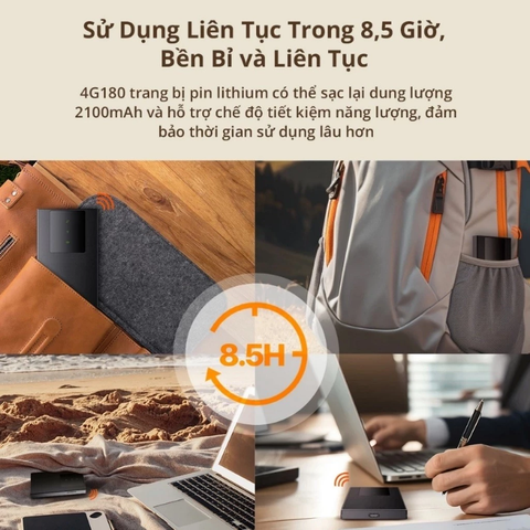 Bộ phát wifi di động Tenda 4G180 - 4G LTE 150Mbps công nghệ wifi 6 - Hàng chính hãng