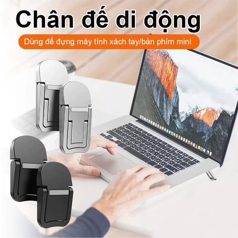 2 Chân Đế Laptop Mini Có Thể Gập Lại, Bàn Phím Máy Tính Di Động Nâng Với 2 Góc Có Thể Điều Chỉnh, Chân Đế Notebook