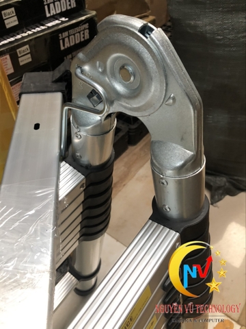 Thang nhôm rút đơn BKVINA BK-44, thang rút nhôm màu đen 4m4