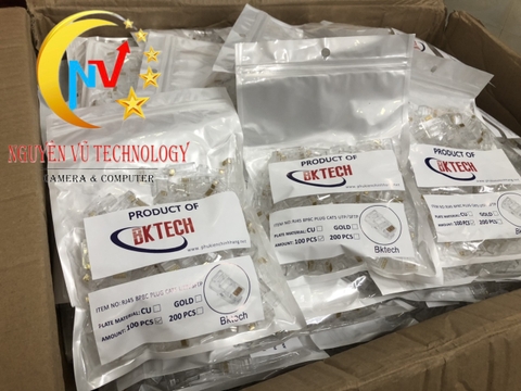 Hạt Bấm Dây Mạng BKTECH (túi 100 hạt)