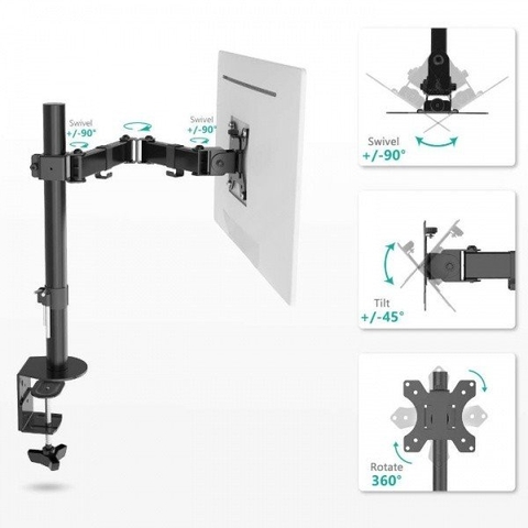 GIÁ ĐỠ MÀN HÌNH MÁY TÍNH GẮN CẠNH BÀN NORTH BAYOU H100 (22-35 INCH)