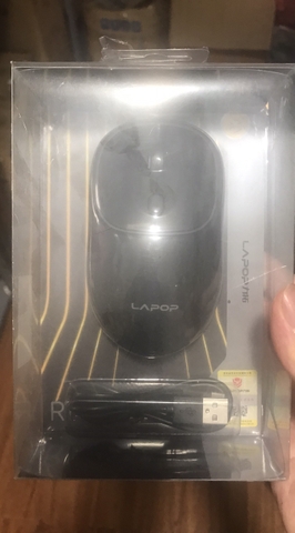 Chuột máy tính không dây LAPOP RM60 led hiệu ứng dùng sạc, bluetooth, click không gây tiếng ồn