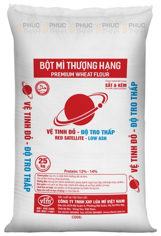 Bột mì Vệ Tinh Đỏ - Độ Tro Thấp