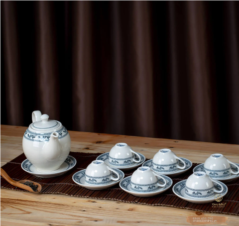 BỘ TRÀ LẠC HỒNG GỐM CHU ĐẬU