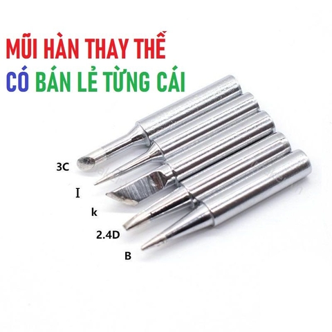 Combo 5 mũi hàn nhiều Loại - Típ hàn - Mũi hàn Hakko